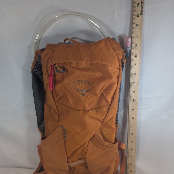 Osprey 3L Katari 3 NEW Grey Orange Sunset Hydration Pack 2.5L Bladder Backpack - Picture 13 of 16